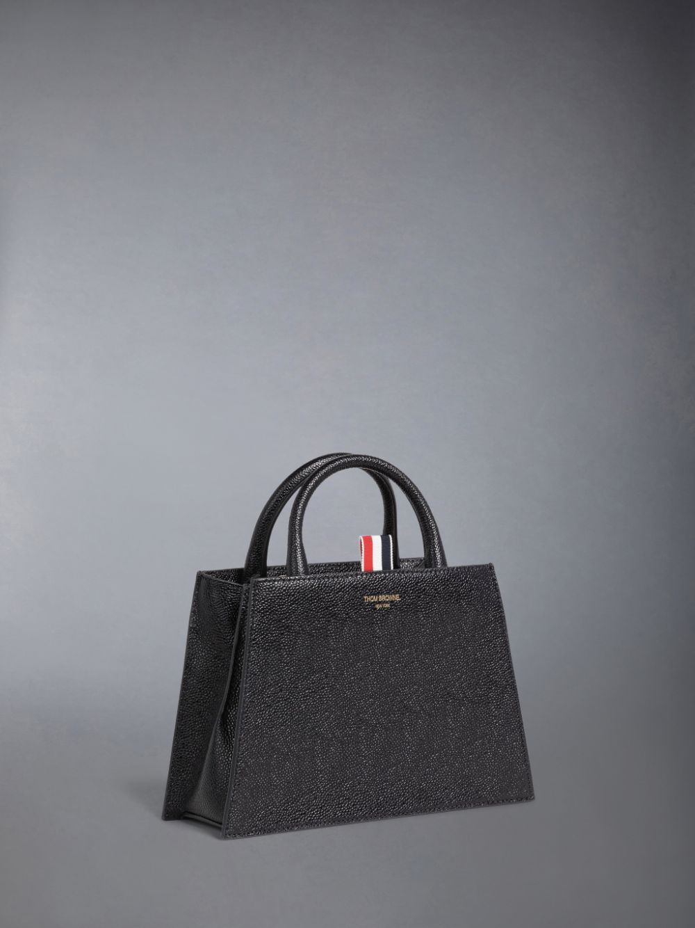 Thom Browne Pebble Grain Leather Mini Trapeze Donna Borse Tote Nere | LZU69O26182