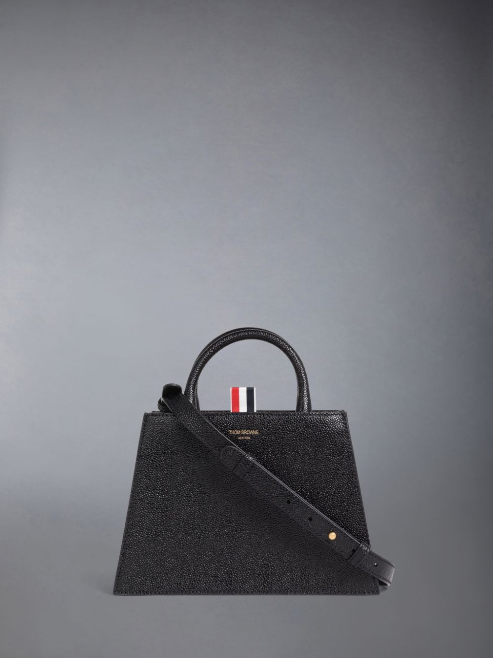 Thom Browne Pebble Grain Leather Mini Trapeze Donna Borse Tote Nere | LZU69O26182