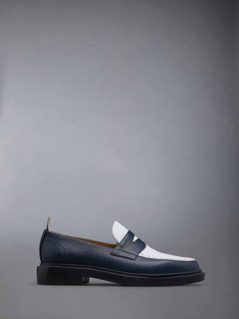 Thom Browne Pebble Grain Leather Penny Donna Mocassini Blu | WWD61R14943