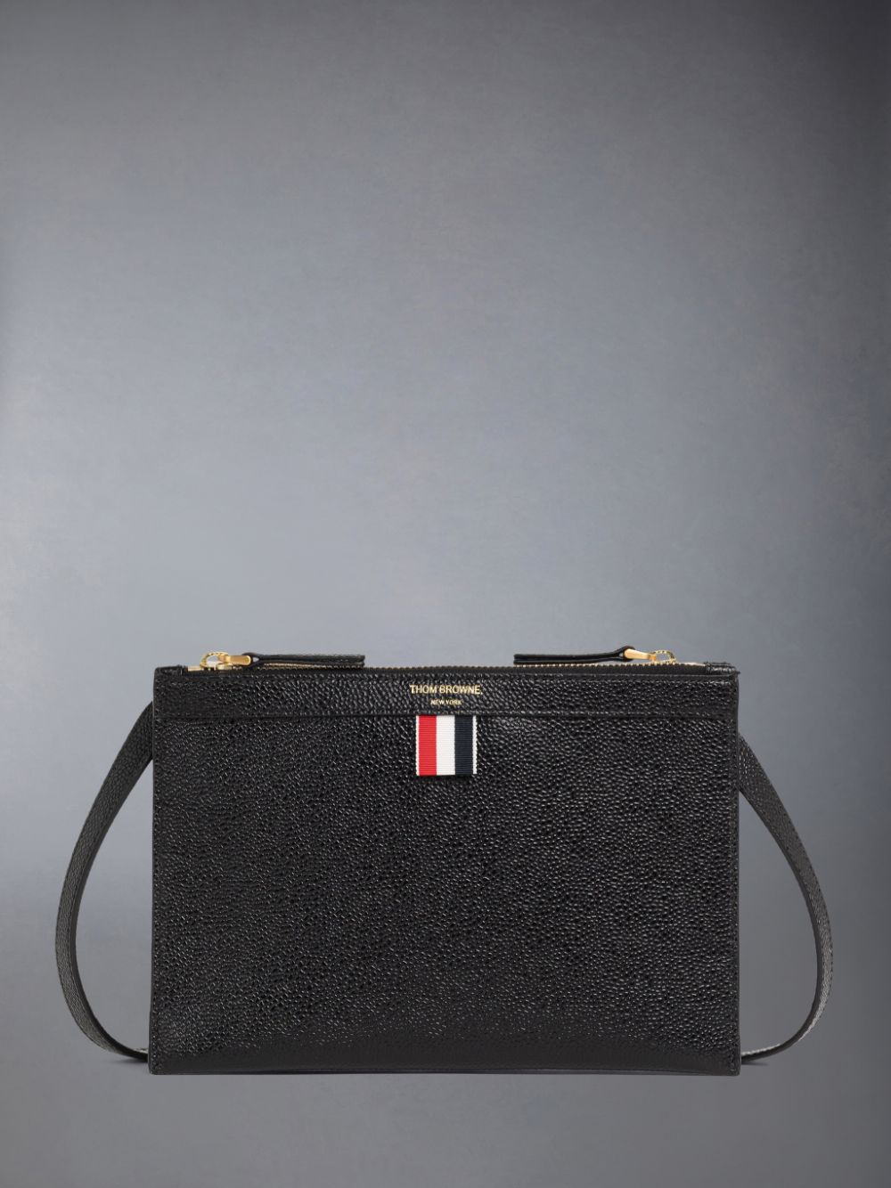 Thom Browne Pebble Grain Leather Small Document Holder Donna Borse Crossbody Nere | SJJ84X30513