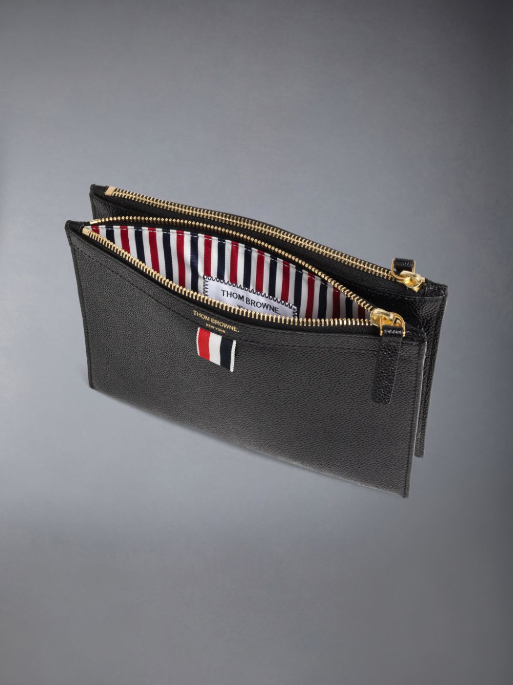 Thom Browne Pebble Grain Leather Small Document Holder Uomo Borse Crossbody Nere | HLW88P22116