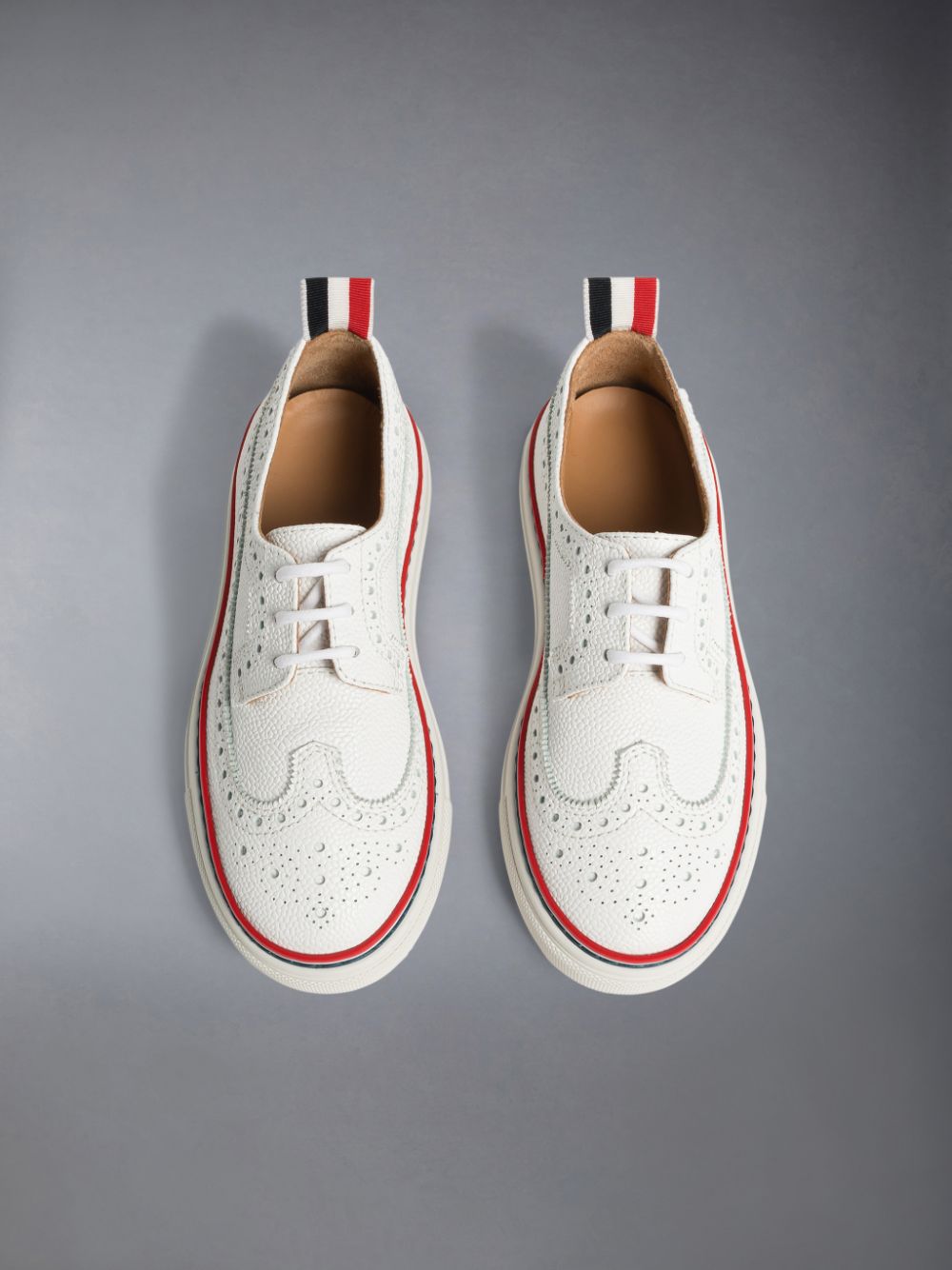 Thom Browne Pebble Grain Longwing Ragazza Sneakers Bianche | YOM23T46239