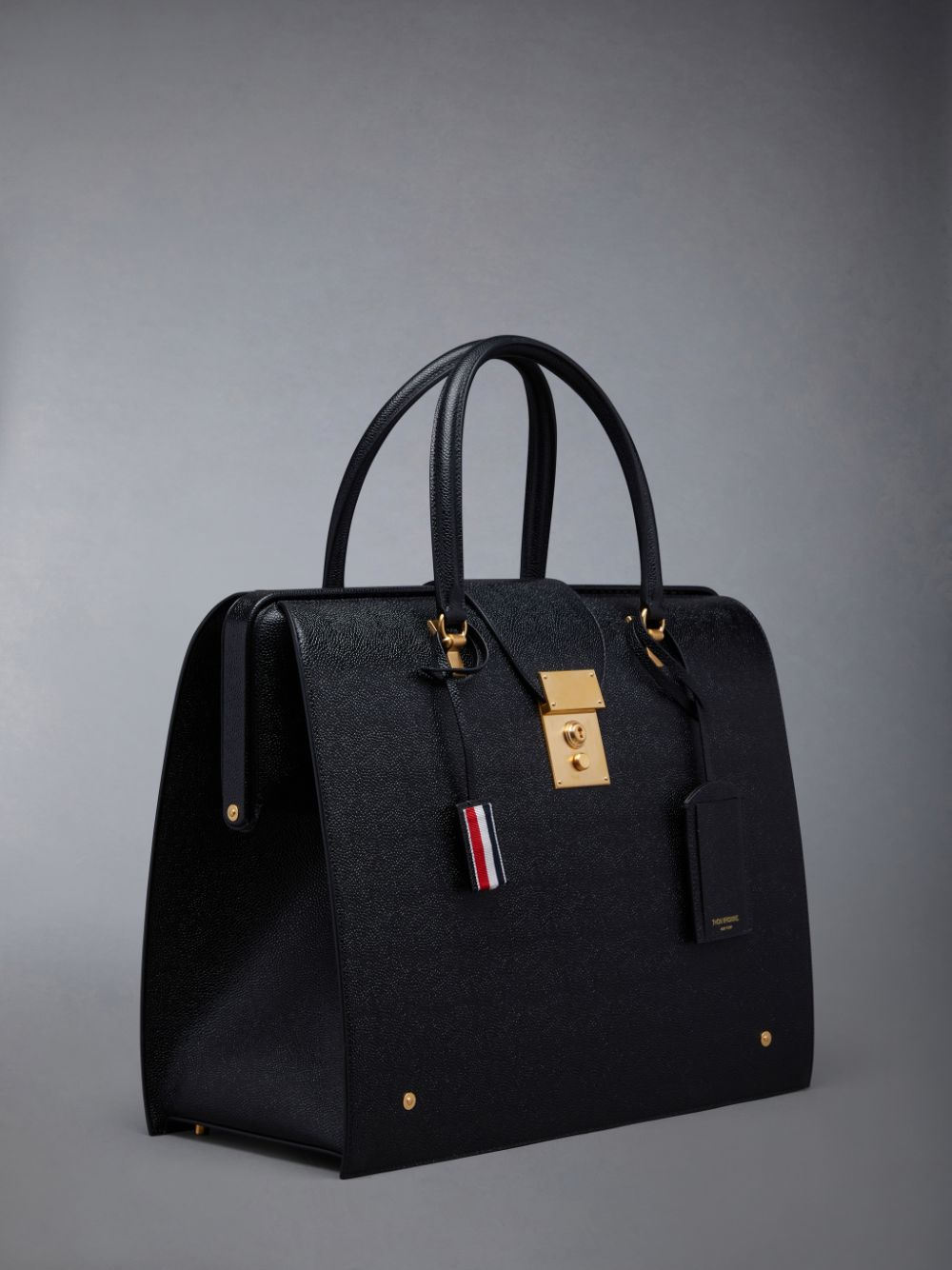 Thom Browne Pebble Grain Mr. Donna Borsa Da Viaggio Nere | AYG32G14776