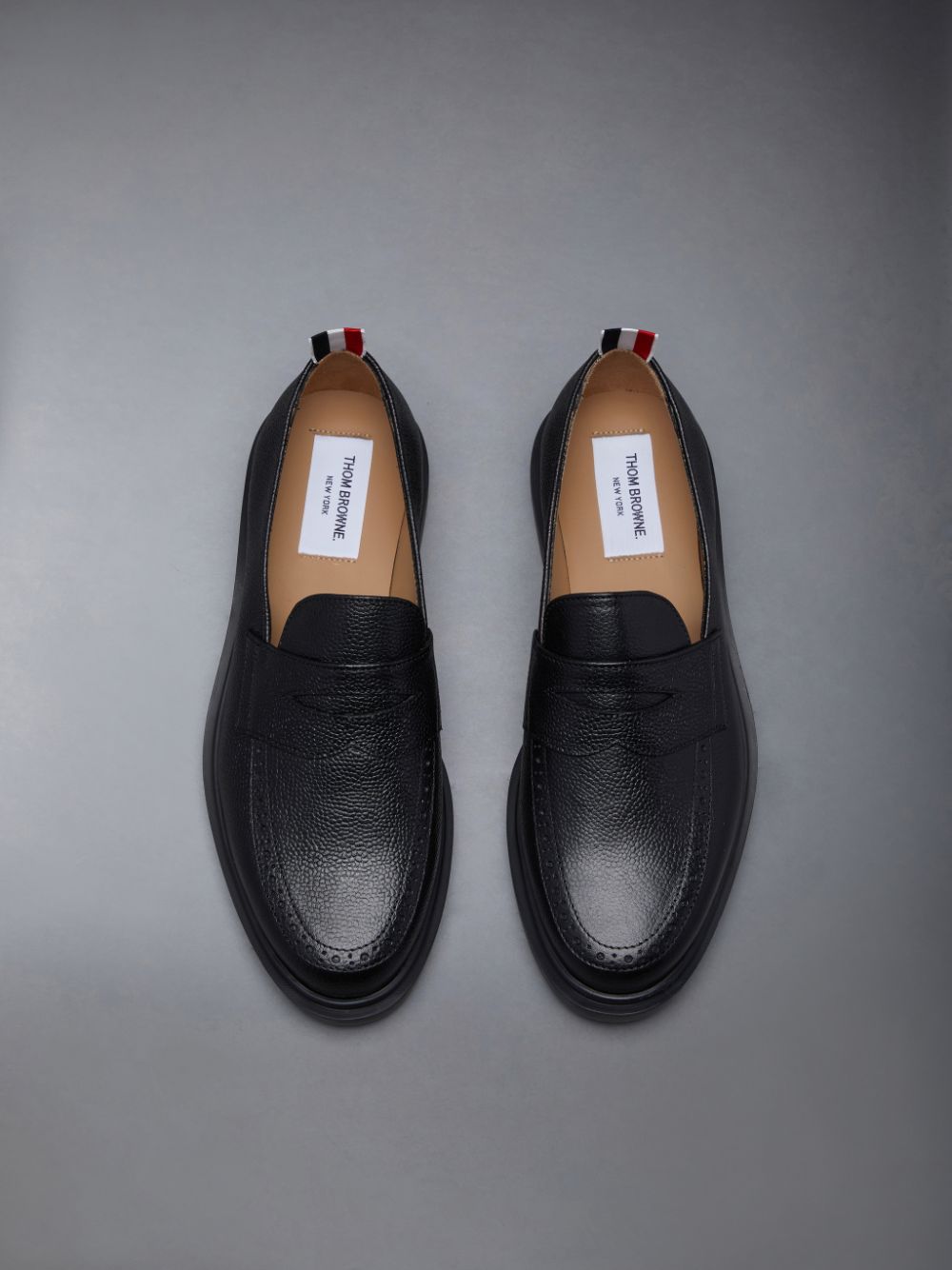 Thom Browne Pebble Grain Penny Donna Mocassini Nere | MVO28X53562