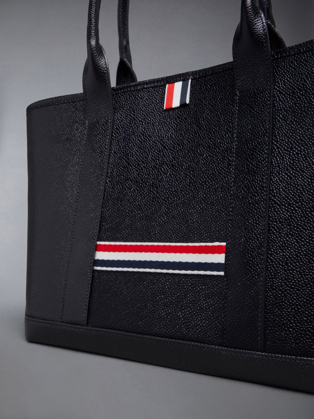 Thom Browne Pebble Grain Small Tool Uomo Borse Tote Nere | FVA81I43491