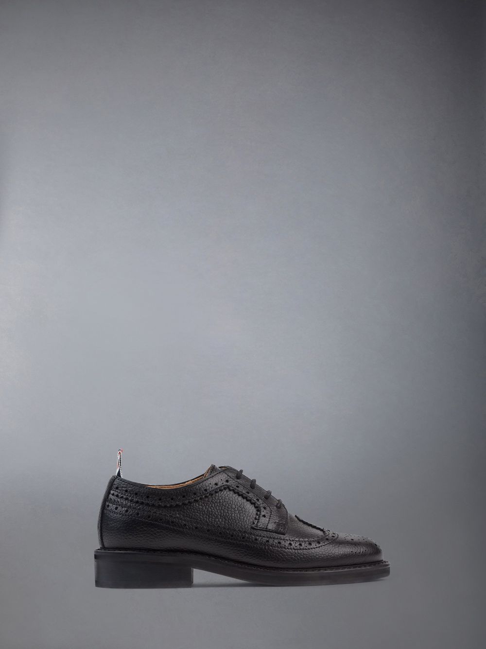 Thom Browne Pebbled Calfskin Classic Longwing Ragazzo Scarpe Brogue Nere | KAM43B57012