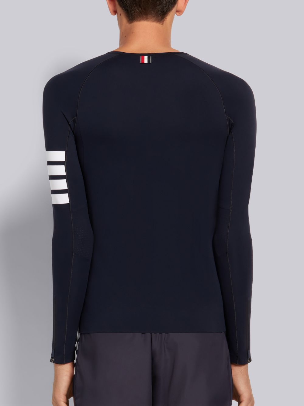 Thom Browne Piece-dyed Interlock 4-Bar Compression Uomo Magliette Blu Marino | VNB44B21257