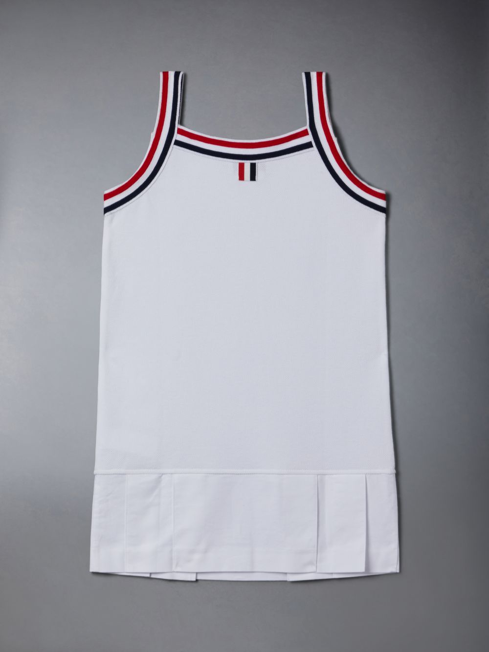 Thom Browne Pique Pleated Tank Ragazza Vestito Bianche | CYF35P09551