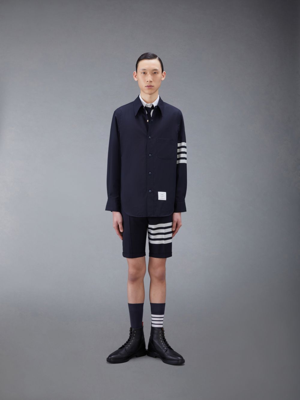 Thom Browne Plain Weave 4-Bar Jacket Uomo Camicie Blu | LCI84Q10207