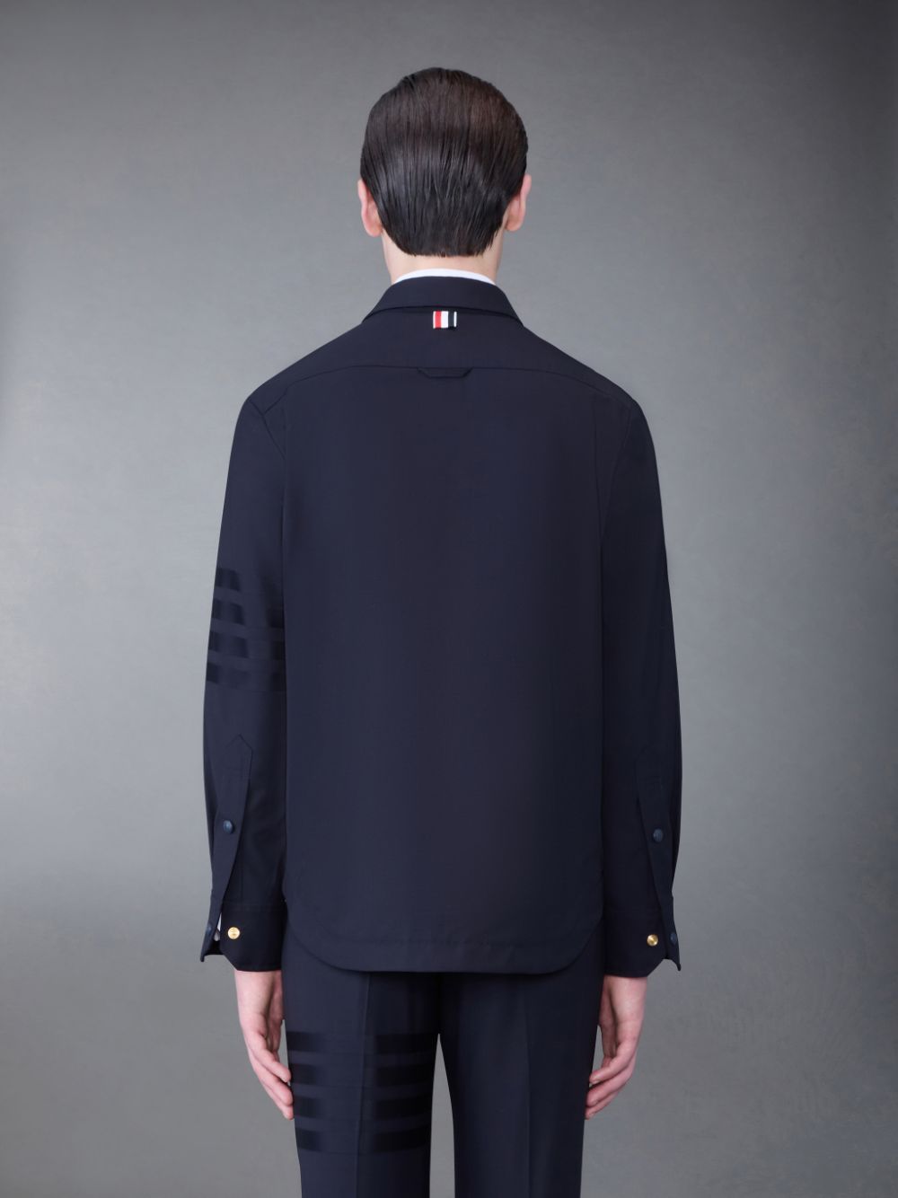 Thom Browne Plain Weave 4-Bar Jacket Uomo Camicie Blu | ZOB52N37715