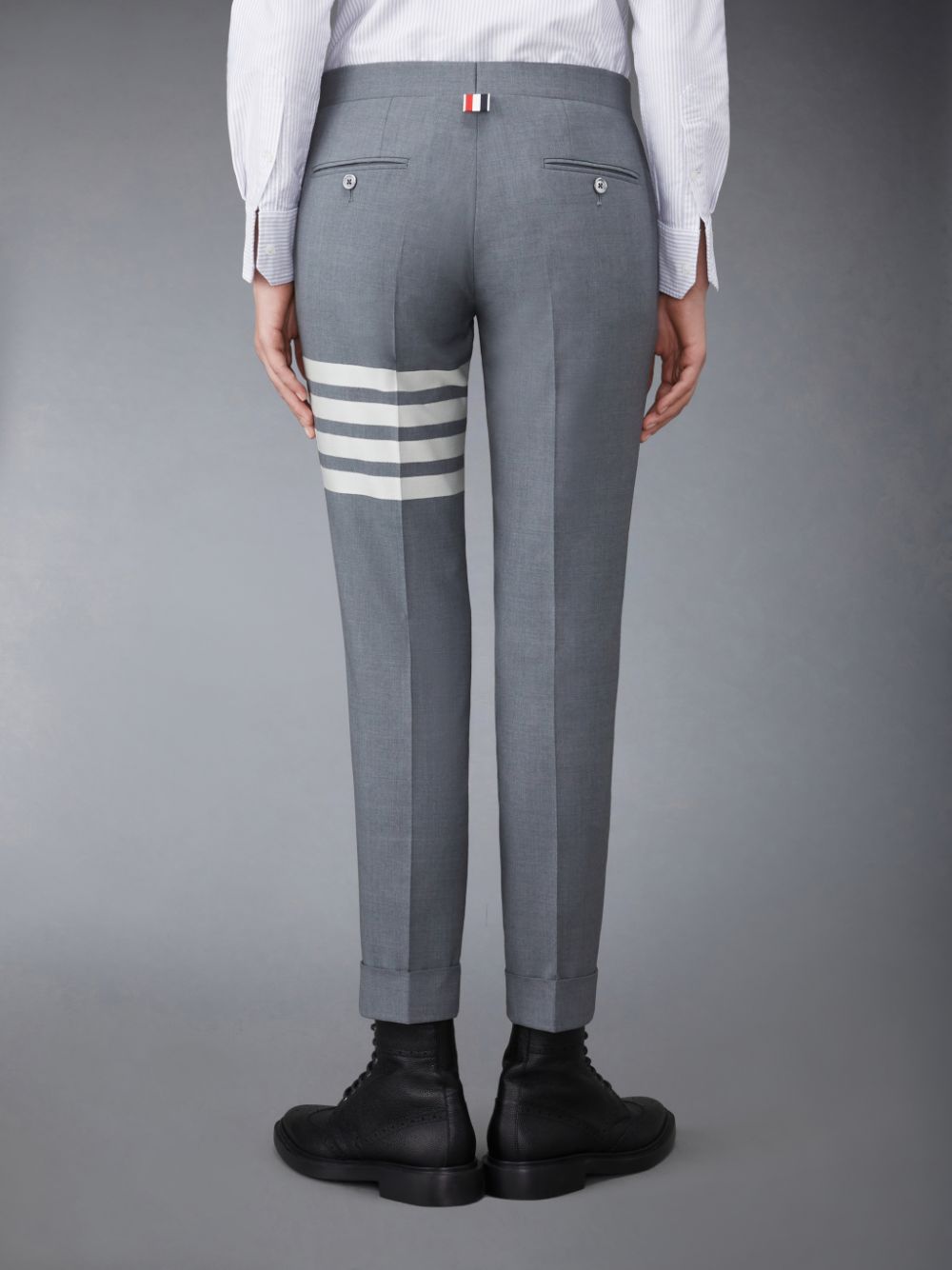 Thom Browne Plain Weave 4-Bar Low Rise Skinny Donna Pantaloni Grigie | BYW12P75520