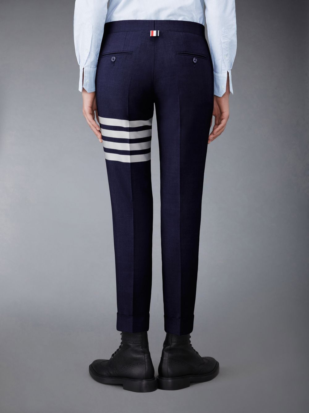 Thom Browne Plain Weave 4-Bar Low Rise Skinny Donna Pantaloni Blu | WKK77Y21372