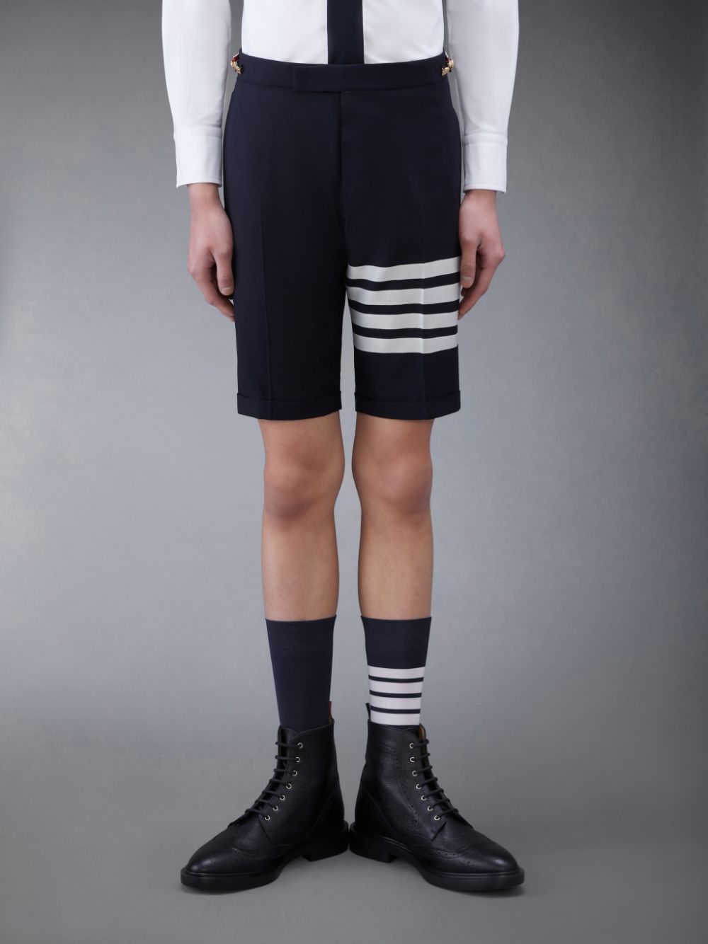 Thom Browne Plain Weave 4-Bar Low Rise Uomo Pantaloncini Blu | MUH06E88639