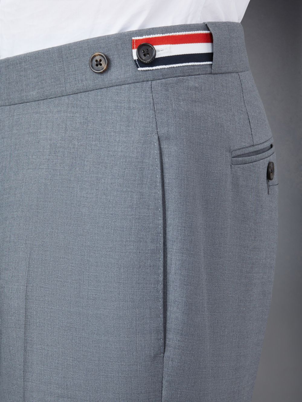 Thom Browne Plain Weave 4-Bar Low Rise Uomo Pantaloni Grigie | MGU17H98782