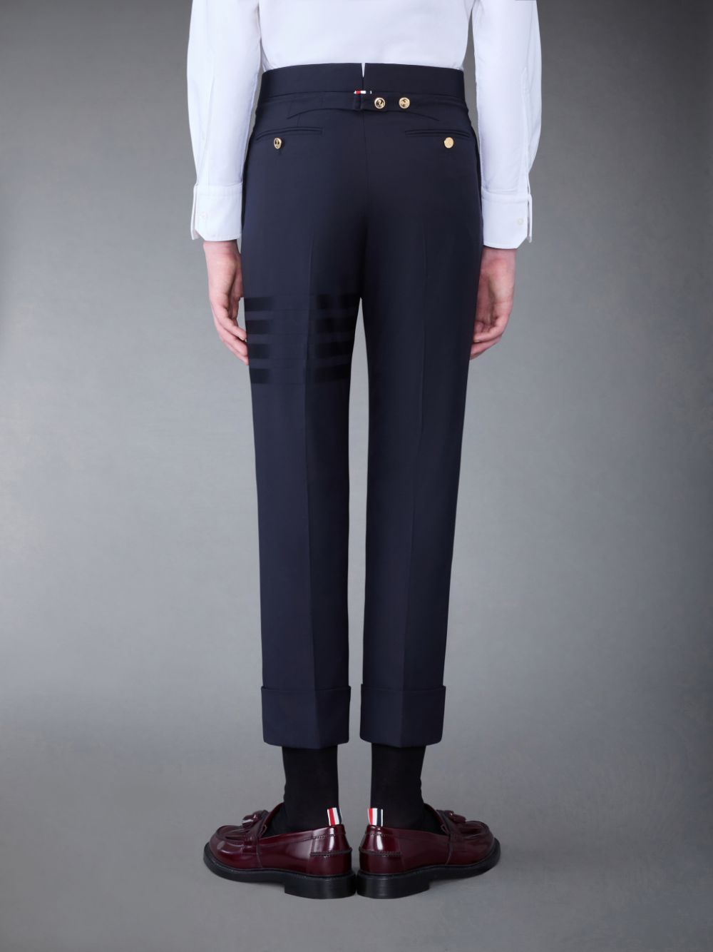 Thom Browne Plain Weave 4-Bar Uomo Pantaloni Blu | CGH98Q83656