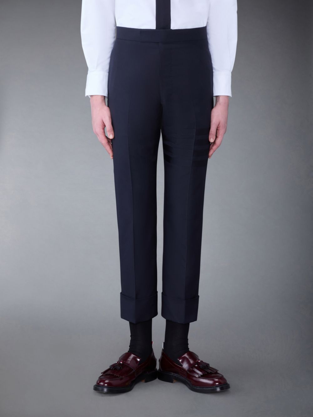 Thom Browne Plain Weave 4-Bar Uomo Pantaloni Blu | CGH98Q83656