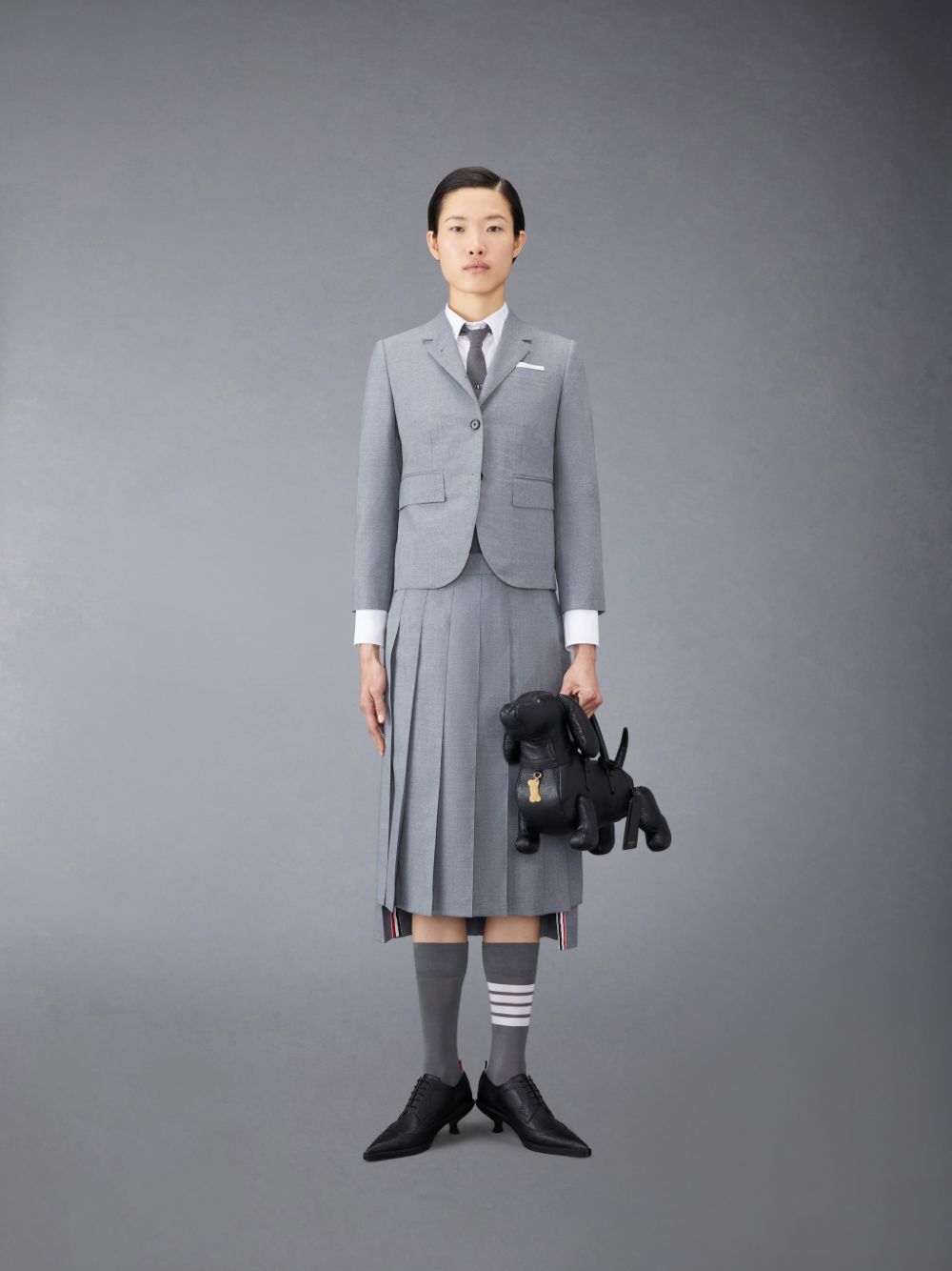 Thom Browne Plain Weave School Uniform High Armhole Sport Donna Cappotti Grigie | YUB78W16360