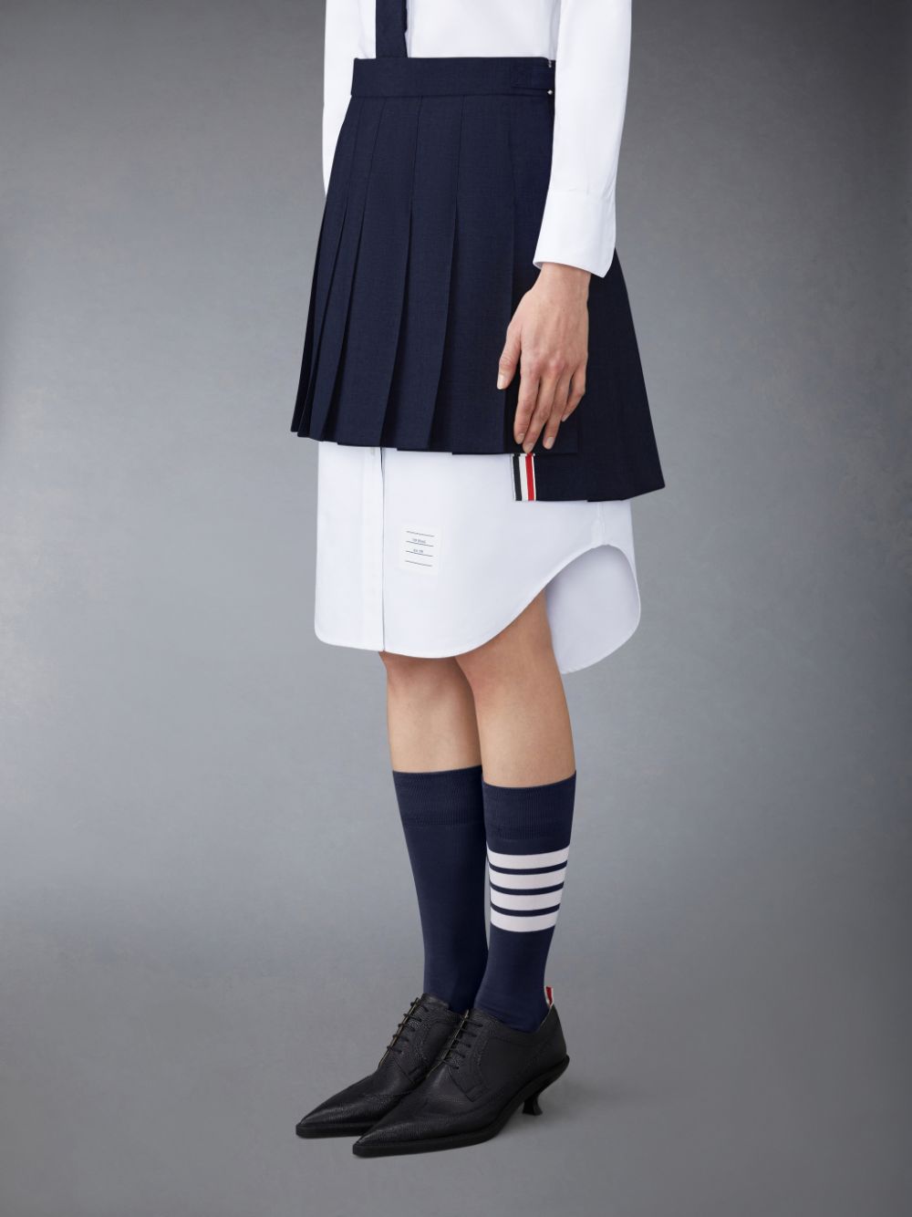 Thom Browne Plain Weave School Uniform Pleated Mini Donna Gonne Blu | ZCR56V37420