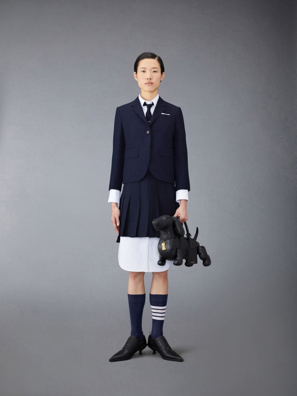 Thom Browne Plain Weave School Uniform Pleated Mini Donna Gonne Blu | ZCR56V37420