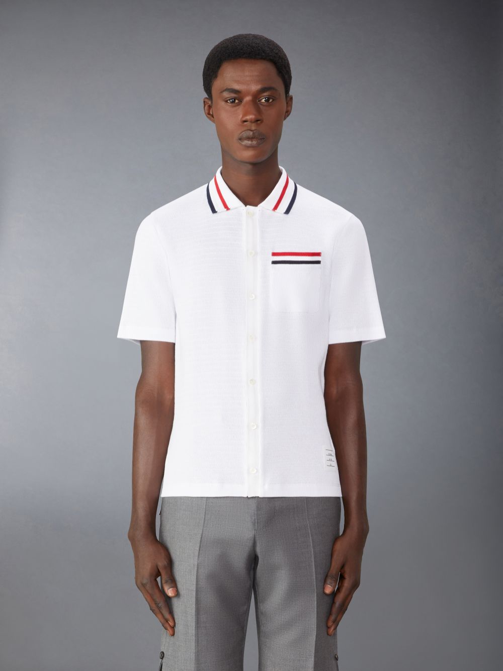 Thom Browne Pointelle Cotton Uomo Camicie Bianche | LIG71Z41902