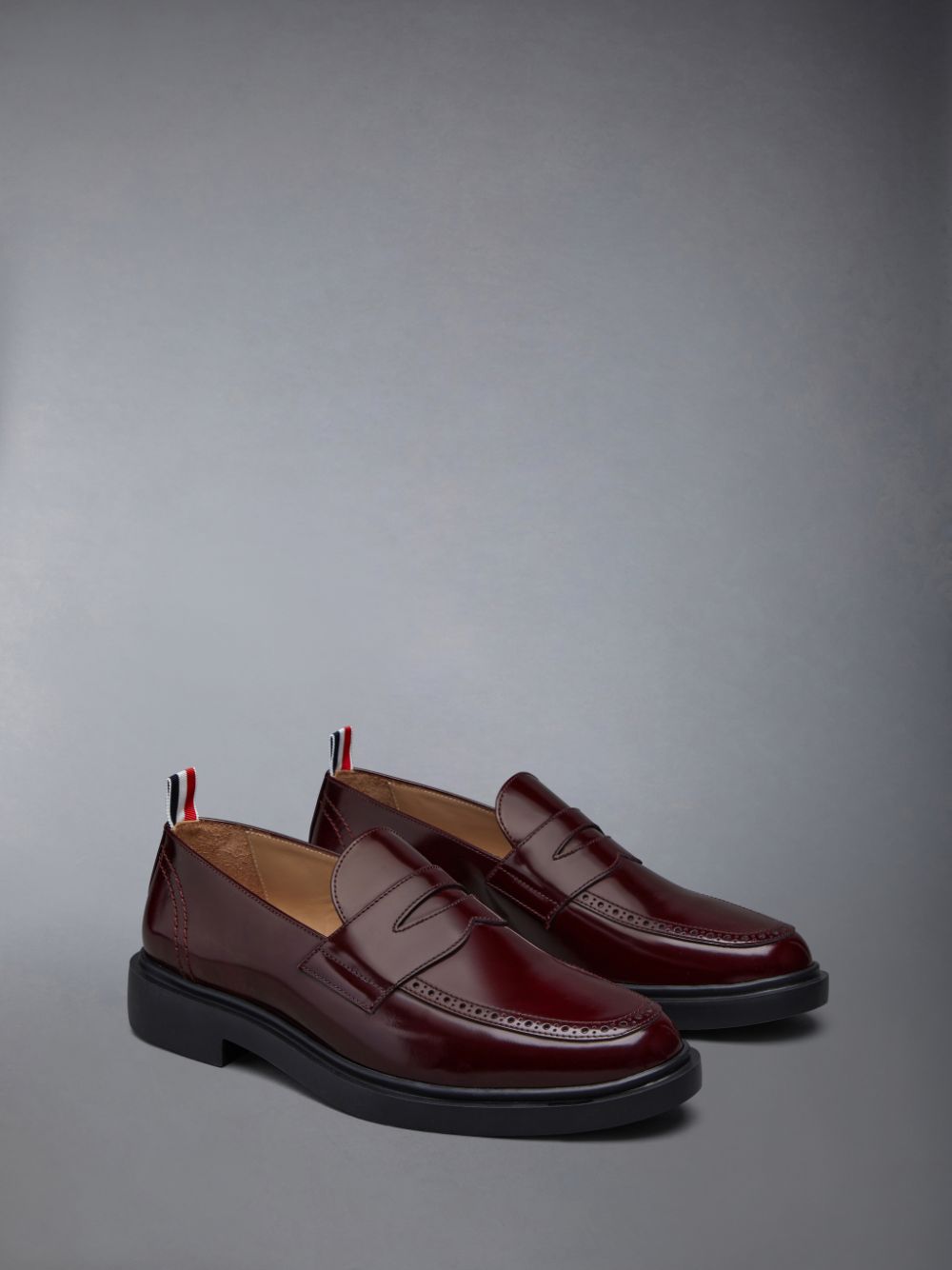 Thom Browne Polished Calf Penny Uomo Mocassini Rosse | PJP44V99129