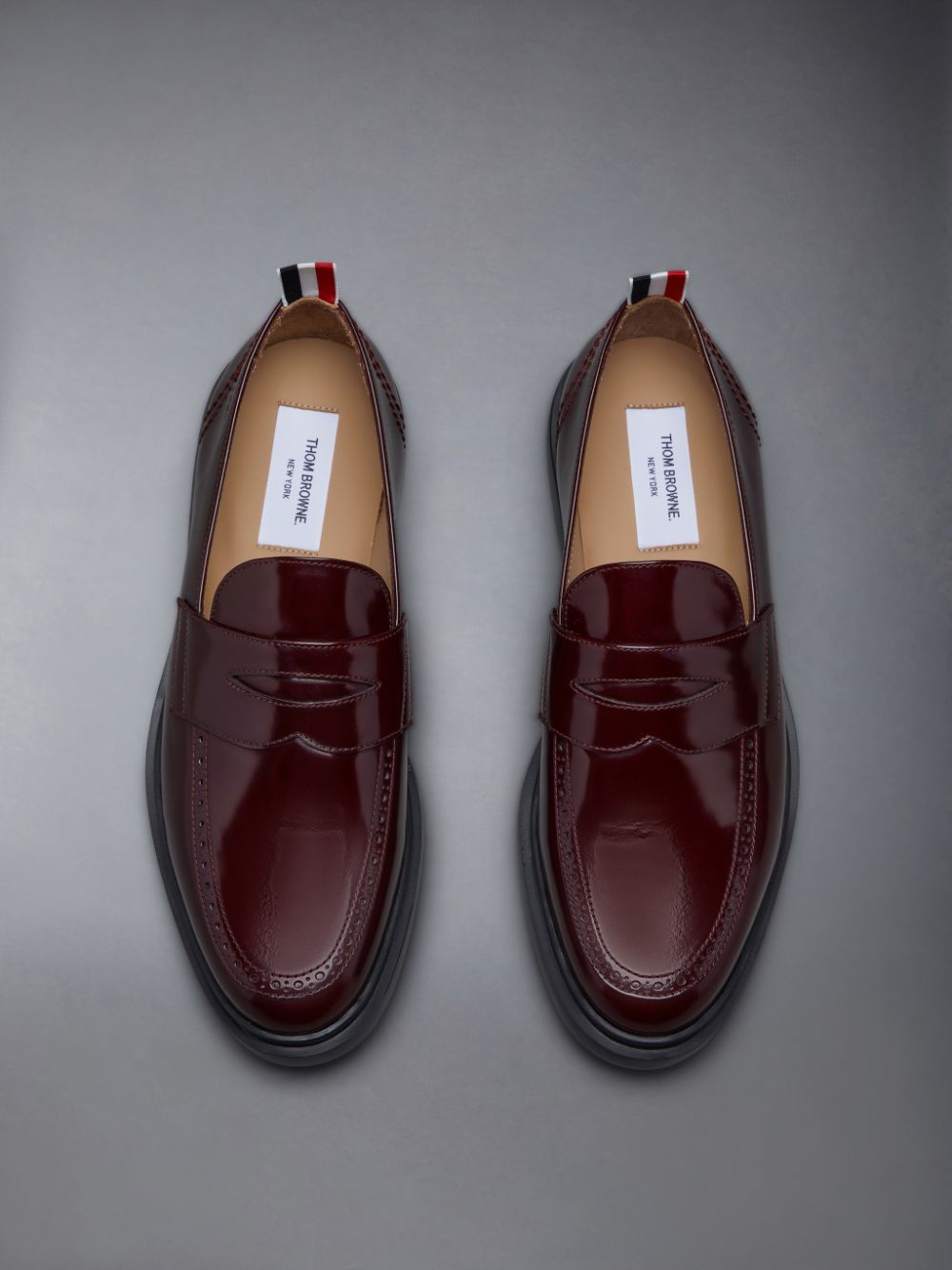 Thom Browne Polished Calf Penny Uomo Mocassini Rosse | PJP44V99129