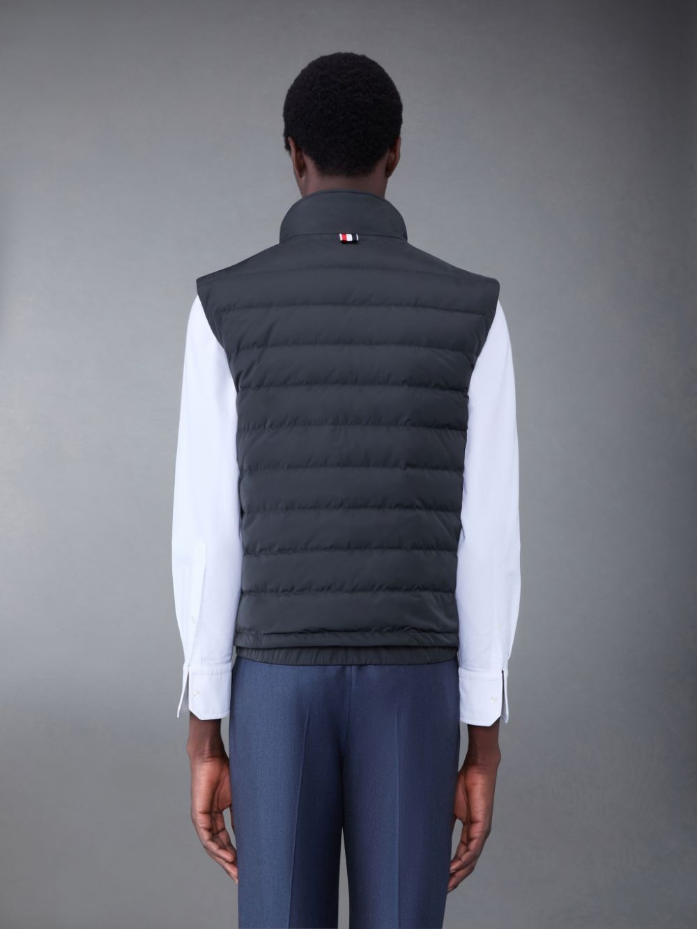 Thom Browne Poly Twill Down 4-Bar Ski Uomo Gilet Grigie | FXO21Y46088