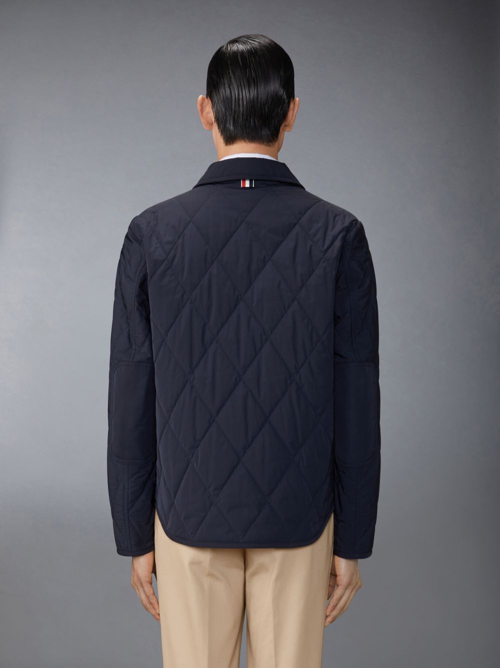 Thom Browne Poly Twill Quilted Applied Pockets and Self Tipping Shirt Uomo Giacche Blu | JAN98U53332