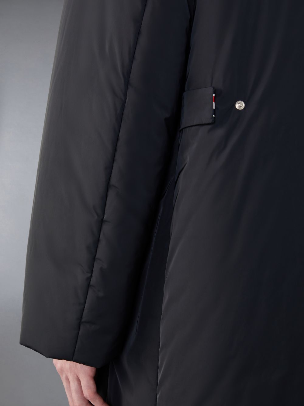 Thom Browne Poly Twill Tech Down Filled Hooded Uomo Giacche Nere | APM49B81330