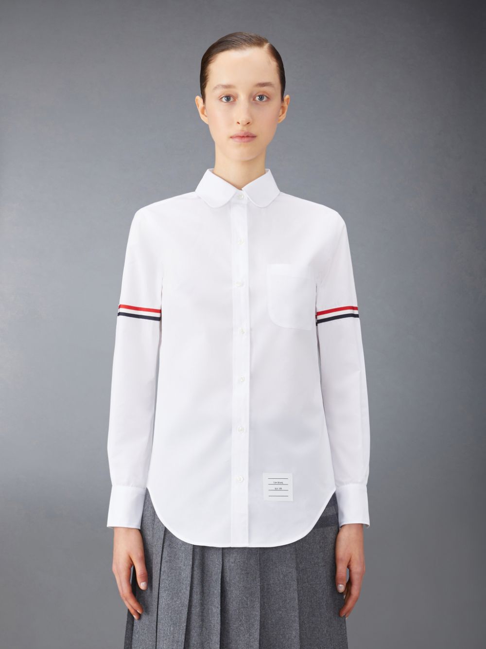 Thom Browne Poplin Armbands Classic Round Collar Donna Camicie Bianche | ZSZ00B60172