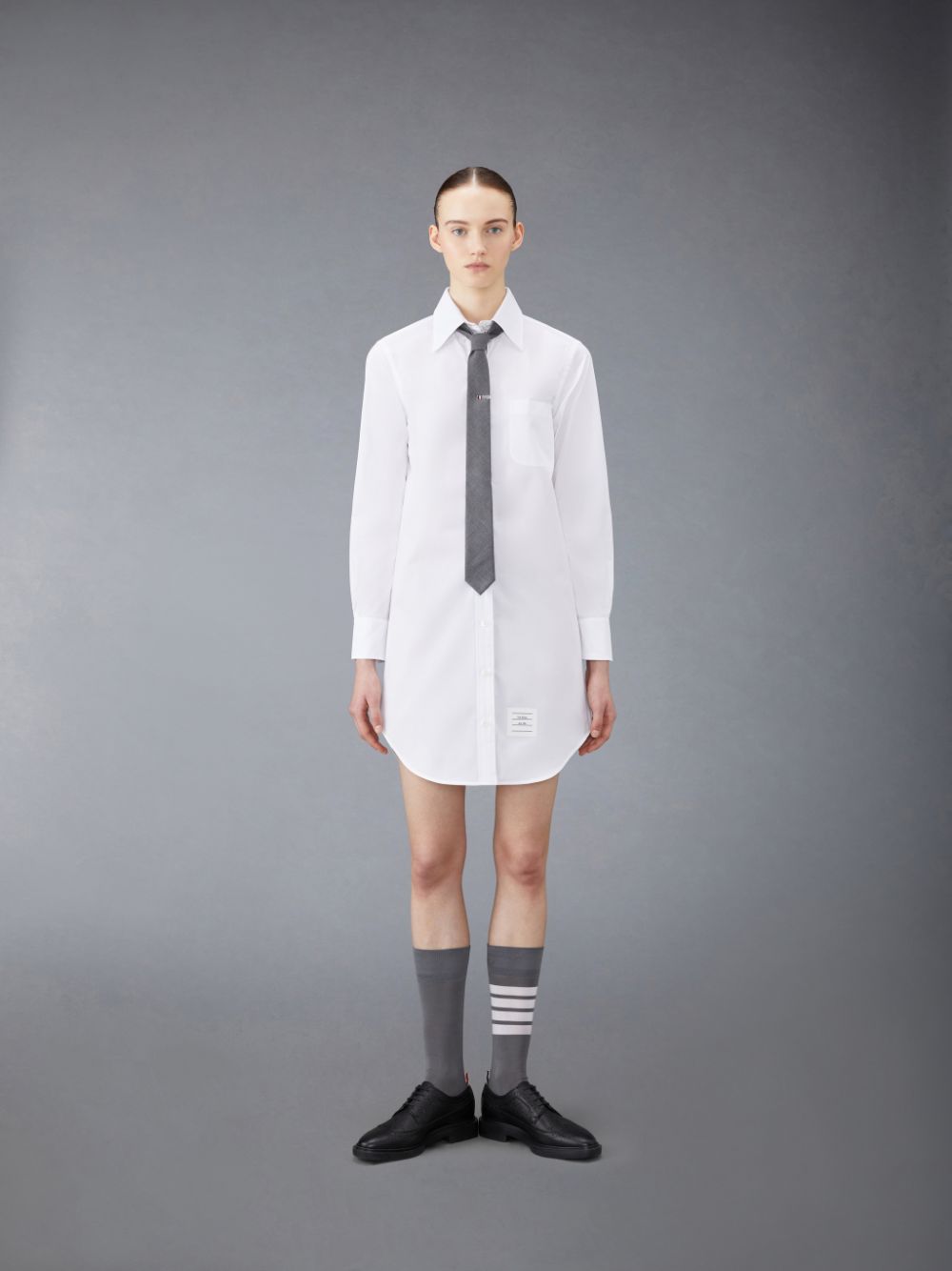 Thom Browne Poplin Mini Shirt Donna Vestito Bianche | DKF38W01063