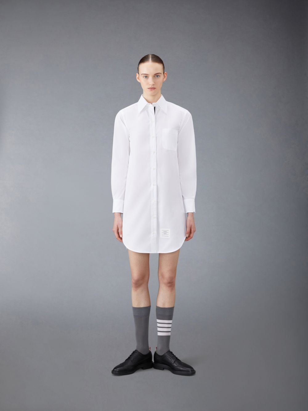 Thom Browne Poplin Mini Shirt Donna Vestito Bianche | DKF38W01063