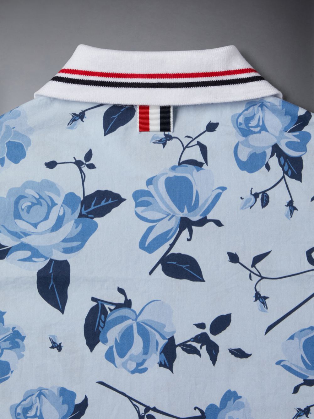 Thom Browne Poplin Rose Floral Polo Ragazza Vestito Blu | UJQ82D25612