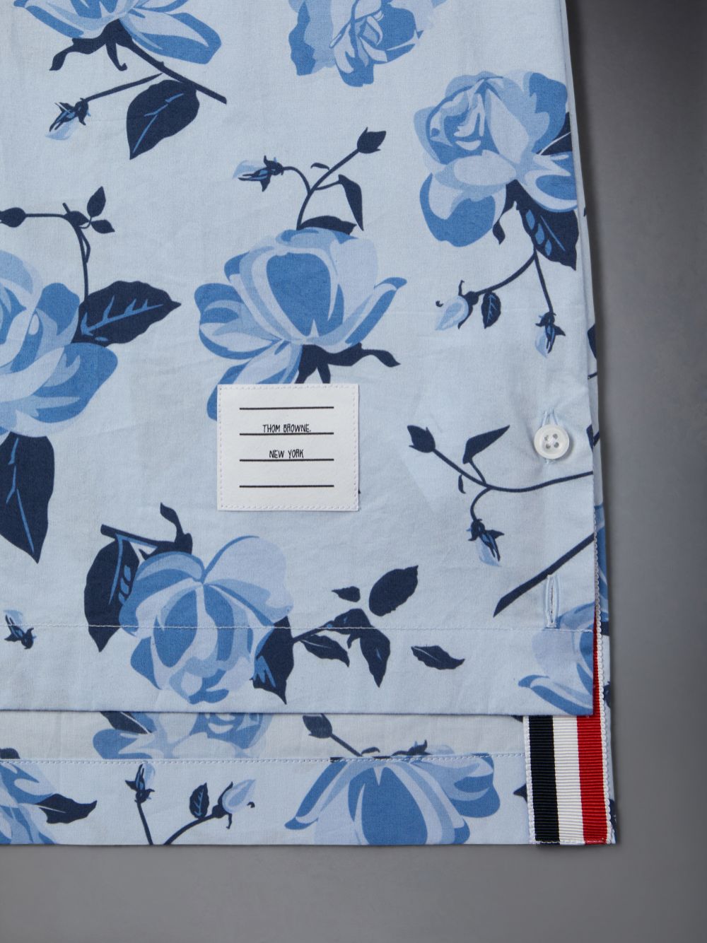 Thom Browne Poplin Rose Floral Polo Ragazza Vestito Blu | UJQ82D25612