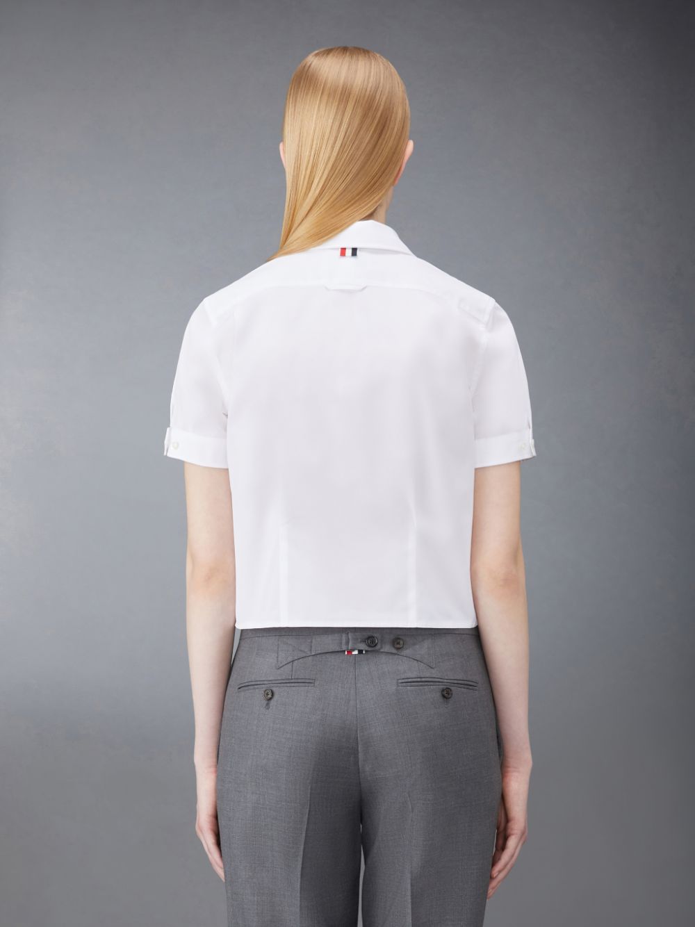 Thom Browne Poplin Short Sleeve Tucked Donna Camicie Bianche | FSF63L36590