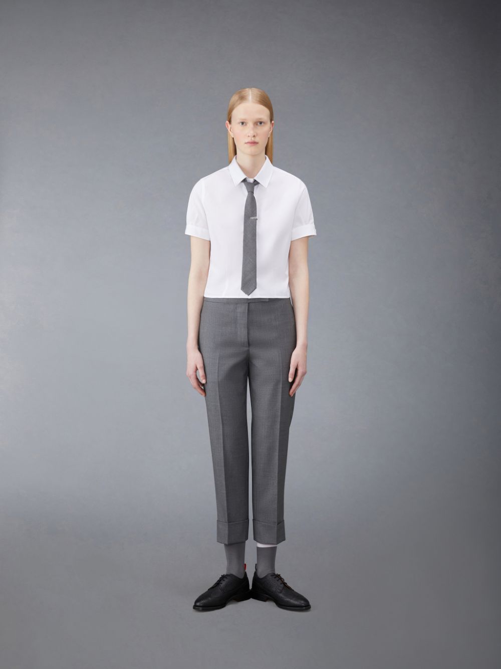 Thom Browne Poplin Short Sleeve Tucked Donna Camicie Bianche | FSF63L36590