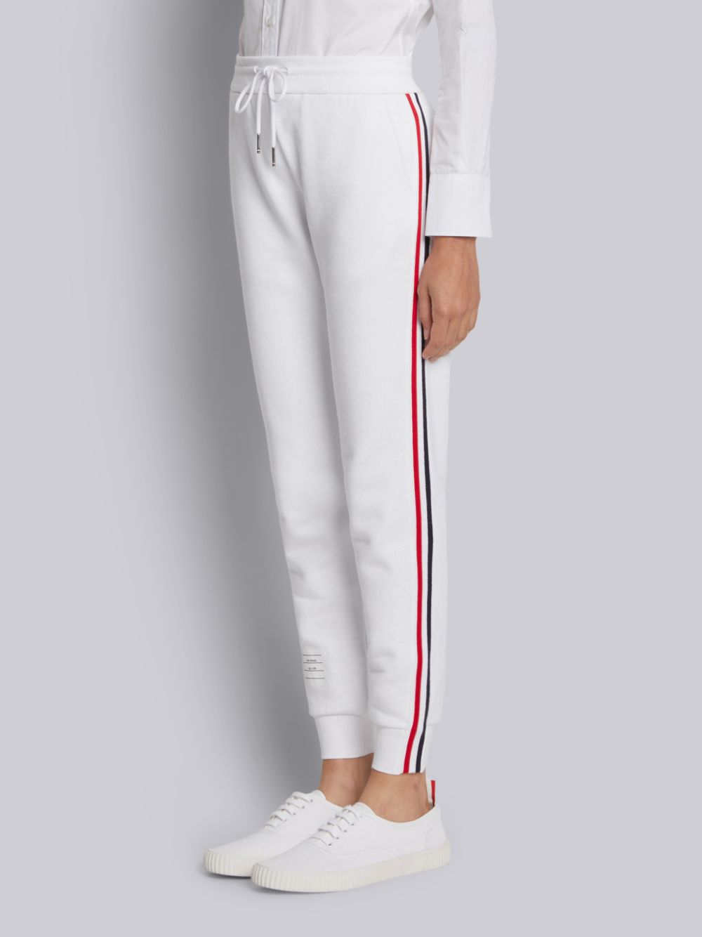 Thom Browne RWB-stripe track Donna Pantaloni Bianche | XJC85H26980