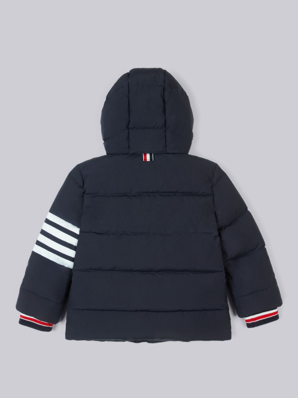 Thom Browne Ripstop Downfilled Hooded 4-Bar Ragazzo Parka Blu Marino | GWJ56Z06837