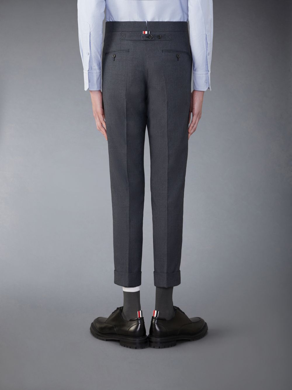 Thom Browne School Uniform Mid Rise Skinny Uomo Pantaloni Grigie | EDR49K61776