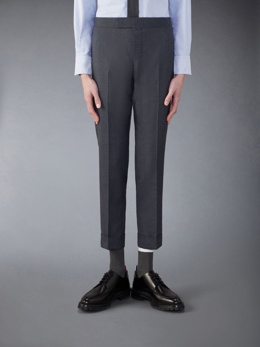 Thom Browne School Uniform Mid Rise Skinny Uomo Pantaloni Grigie | EDR49K61776