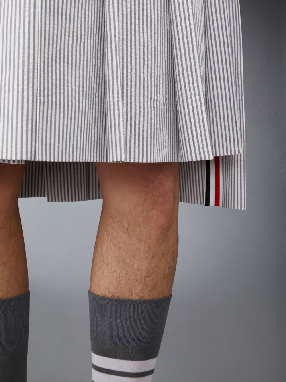 Thom Browne Seersucker Classic Pleated Uomo Gonne Grigie | TRC12L77024