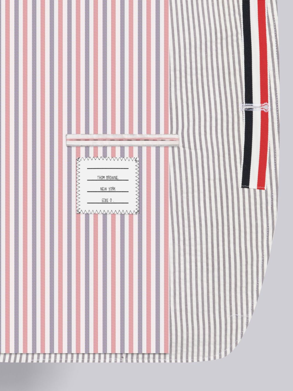 Thom Browne Seersucker Grosgrain Placket Sport Uomo Cappotti Grigie | CFP80I95490