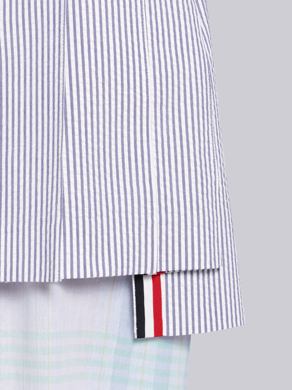 Thom Browne Seersucker Pleated Mini Donna Gonne Blu Marino | CZX90S70840