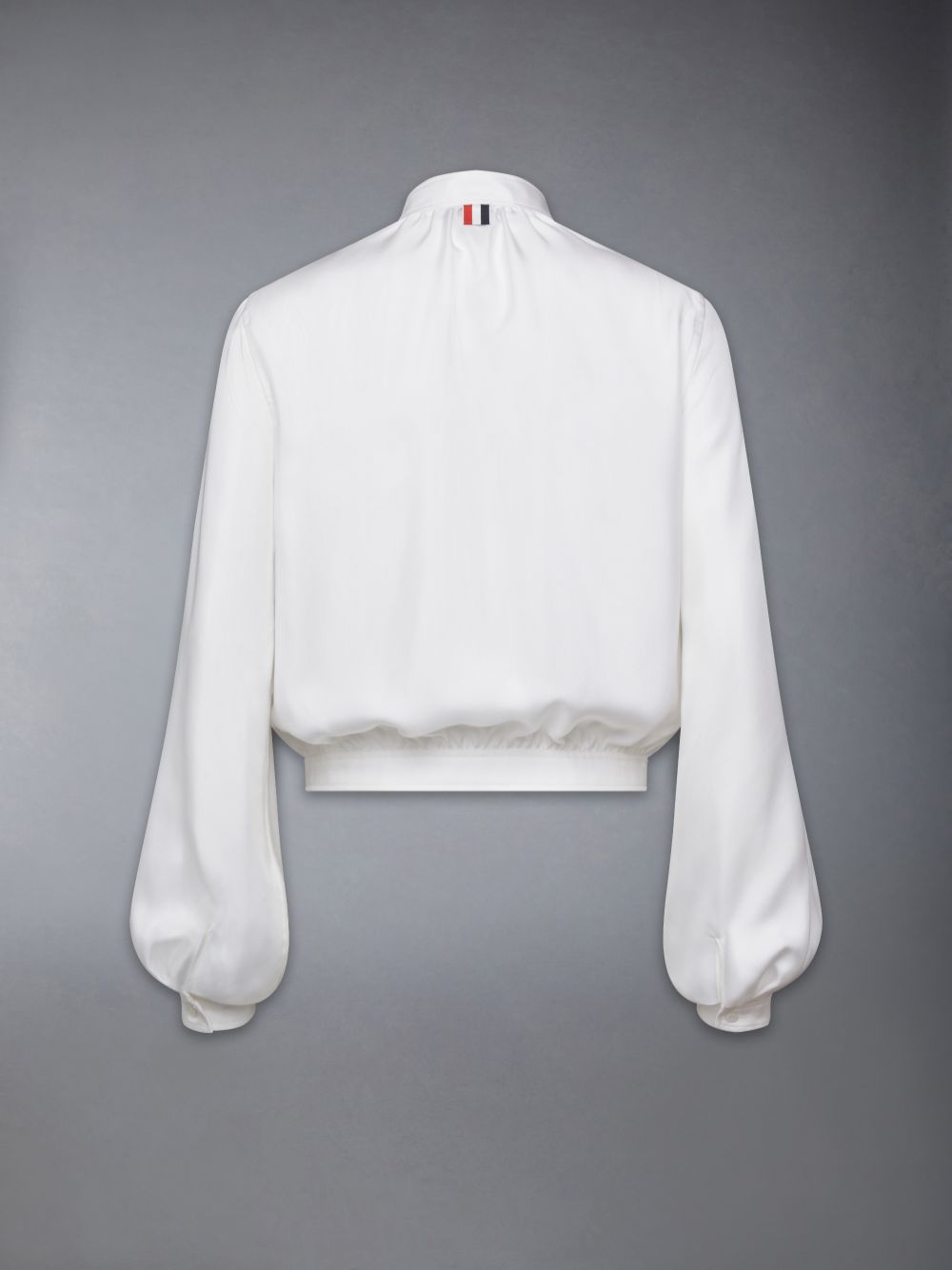 Thom Browne Silk Faille Button Placket Gathered Donna Camicie Bianche | HYG97Q38892