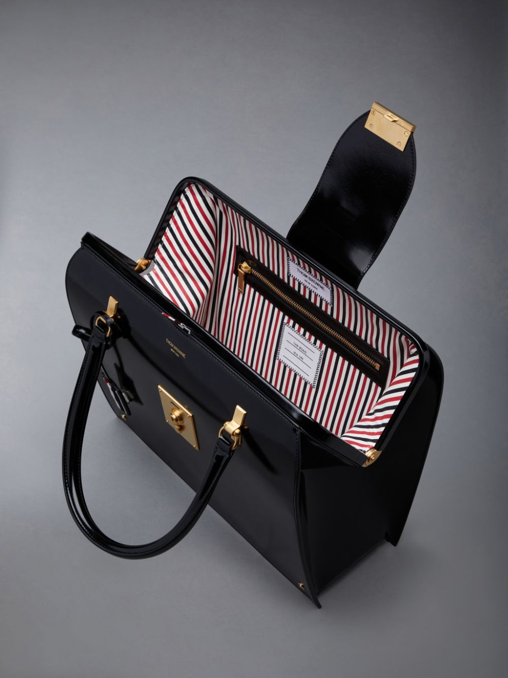 Thom Browne Smooth Calf Mrs. Donna Borse Tote Nere | SMX35I90854