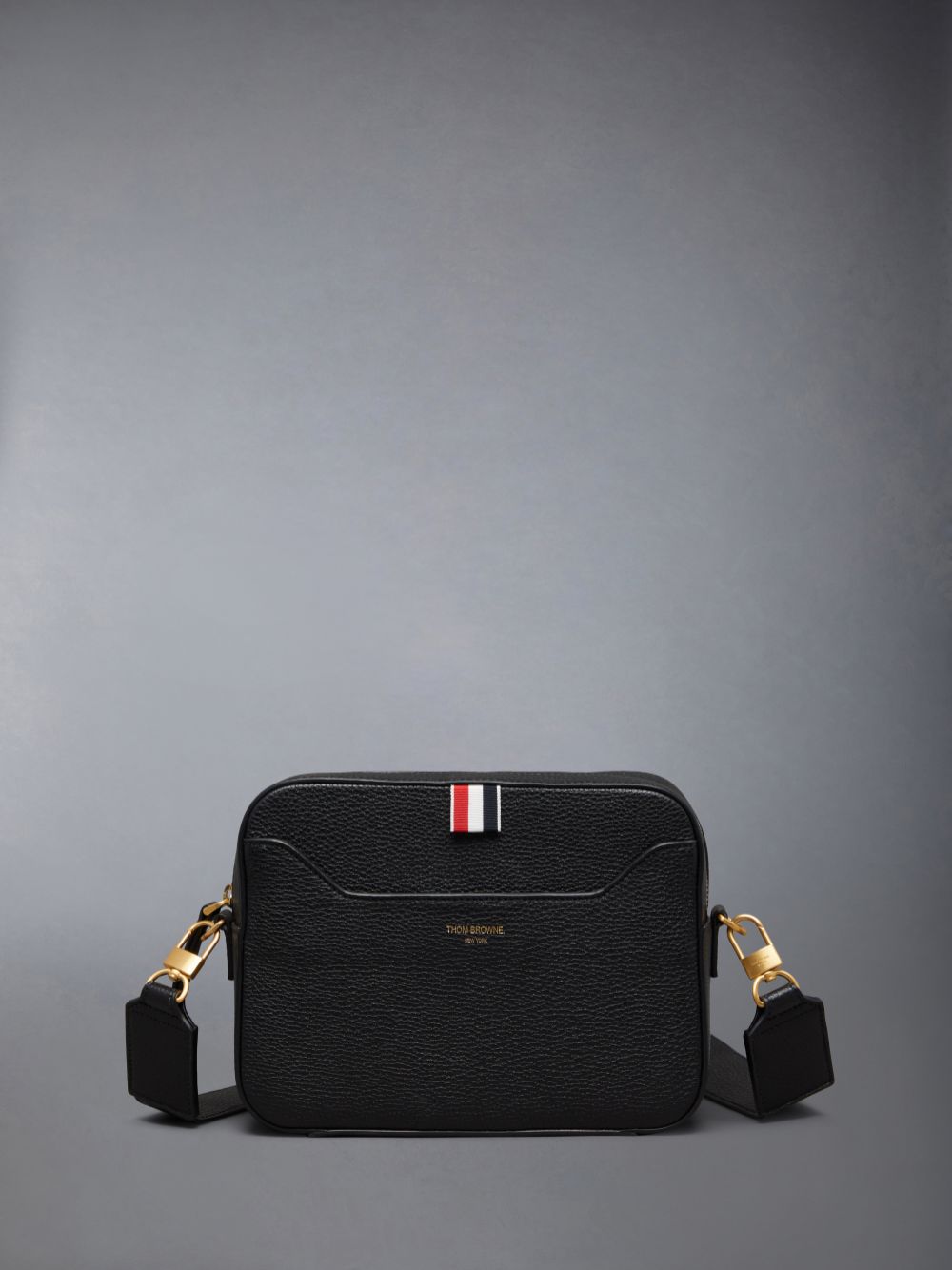 Thom Browne Soft Pebble Grain 4-Bar Small Camera Donna Borse Per Attrezzi Nere | GHV50J94516