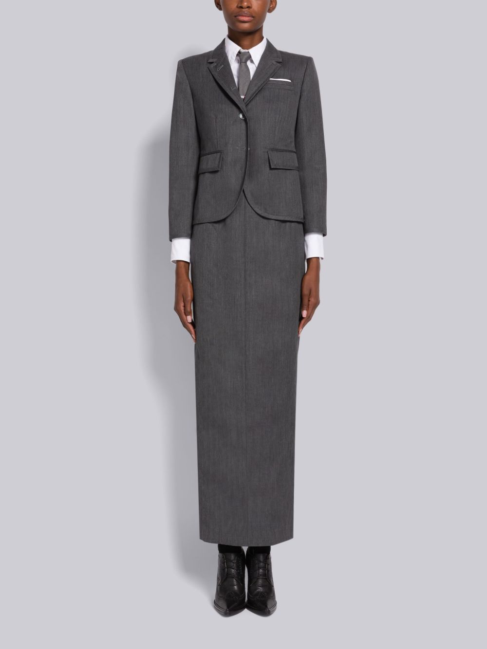 Thom Browne Stiff Wool Gabardine High Armhole Sport Donna Cappotti Grigie | EYR11S23733