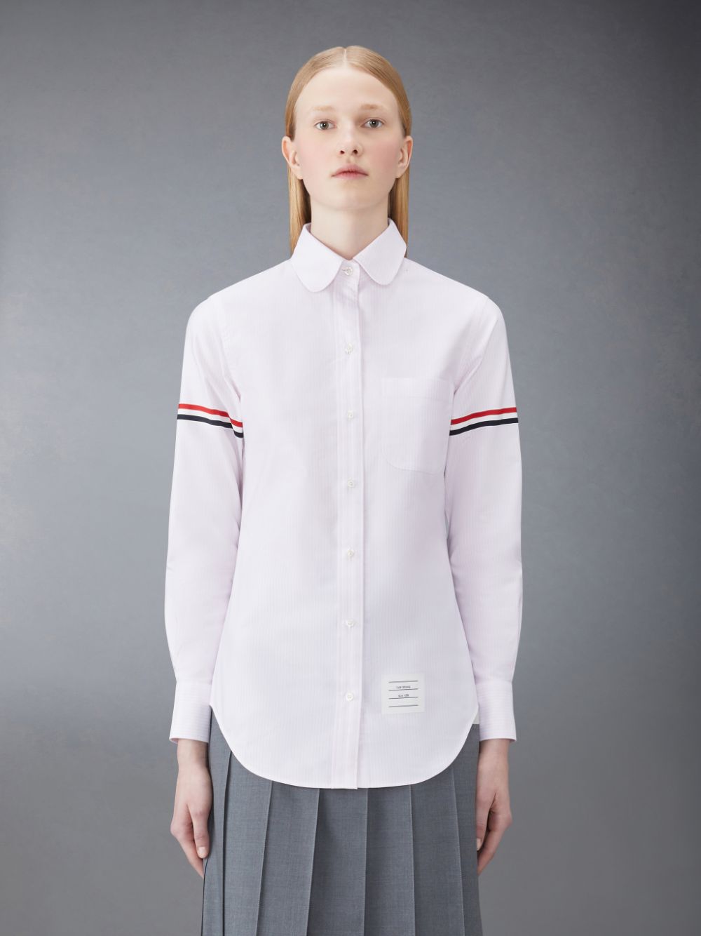 Thom Browne Stripe Oxford Armband Classic Round Collar Donna Camicie Rosa | LZG99W16864