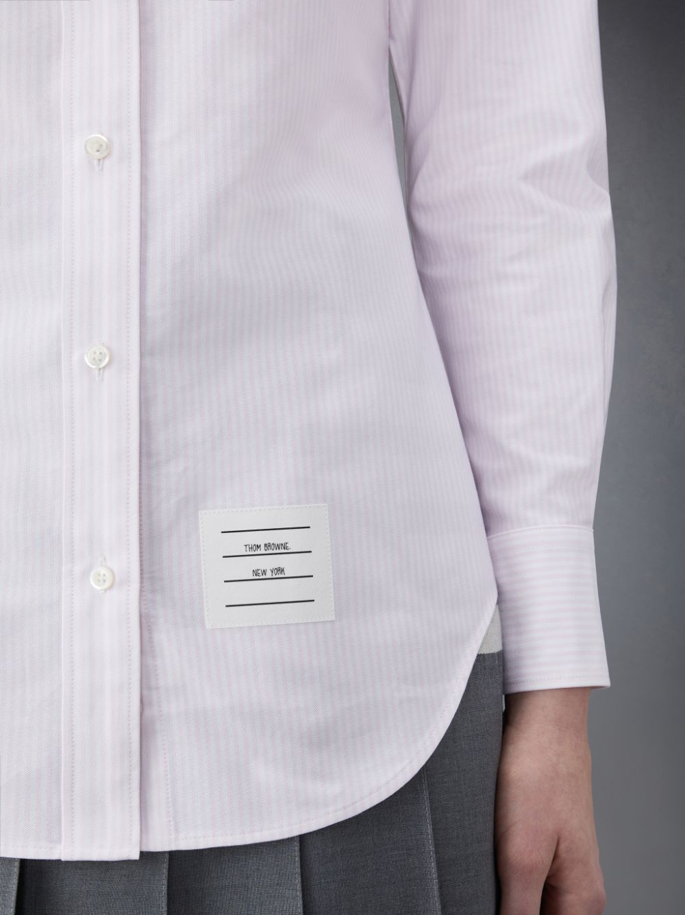 Thom Browne Stripe Oxford Armband Classic Round Collar Donna Camicie Rosa | LZG99W16864