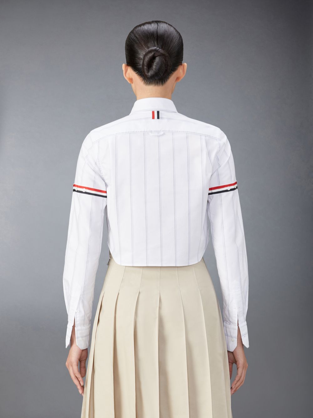 Thom Browne Stripe Oxford Armband Cropped Donna Camicie Bianche | FQC69X19367